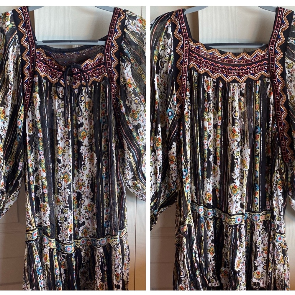 Free People NWT Dance Magic Long Sleeve Boho Tunic Dress Size medium - Picture 8 of 15